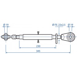 Braccio per Terzo Punto Categoria 1 345/490/22X2,5