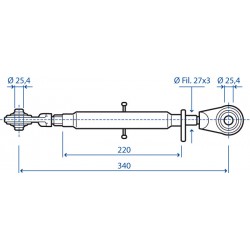 Braccio per Terzo Punto Categoria 2 340/460/27X3