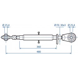 Braccio per Terzo Punto Categoria 2 480/710/30X3
