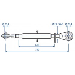 Braccio per Terzo Punto Categoria 2 730/960/30X3