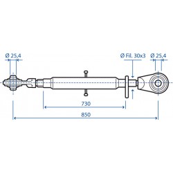 Braccio per Terzo Punto Categoria 2 850/1080/30X3
