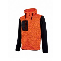 Felpa Da Lavoro Full-Zip U-Power Rainbow Orange Fluo