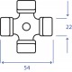 Crociera categoria 1, 22mm X 54mm