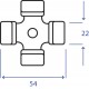 Crociera categoria 1, 22mm X 54mm