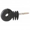 Isolatore nero ad anello con vite per legno